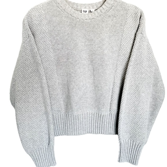 GAP Crew Neck Knit Cropped Sweater - Picture 1 of 6